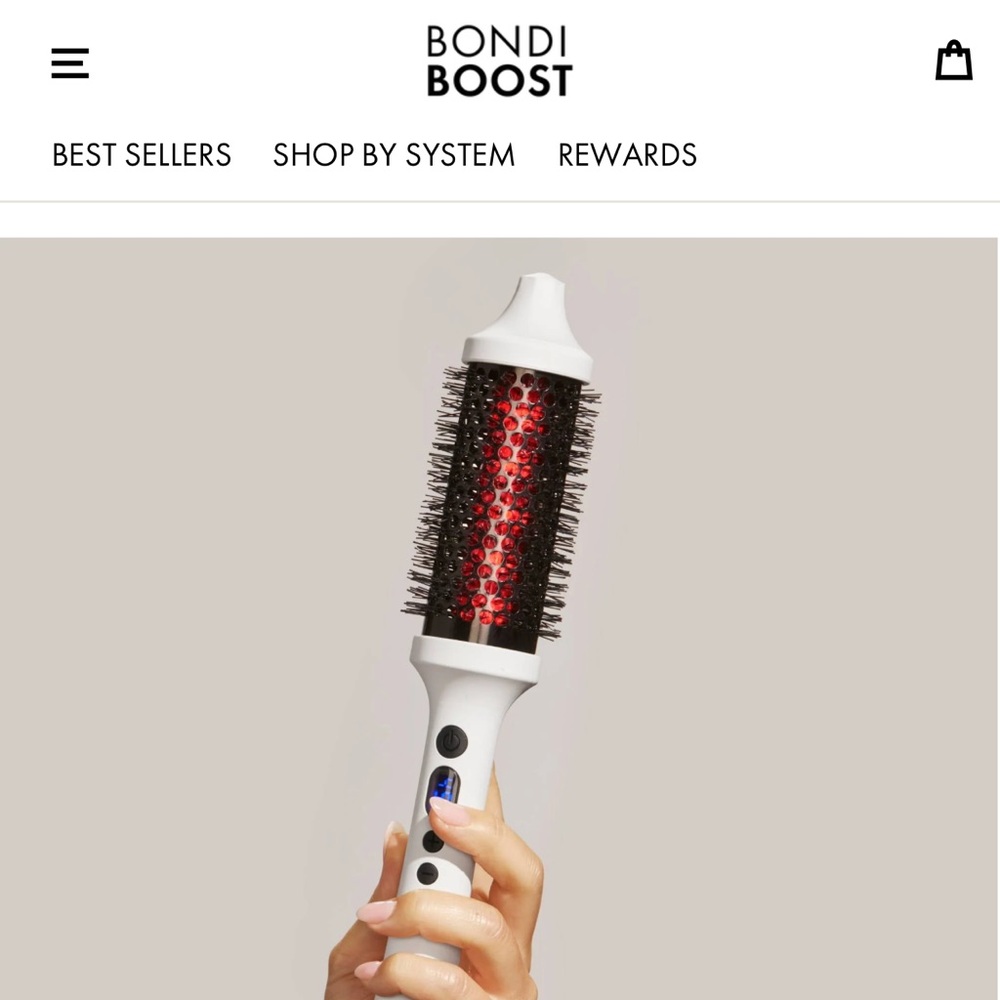 Bondiboost Infrared Bounce Brush, Heated Theraml Round Brush